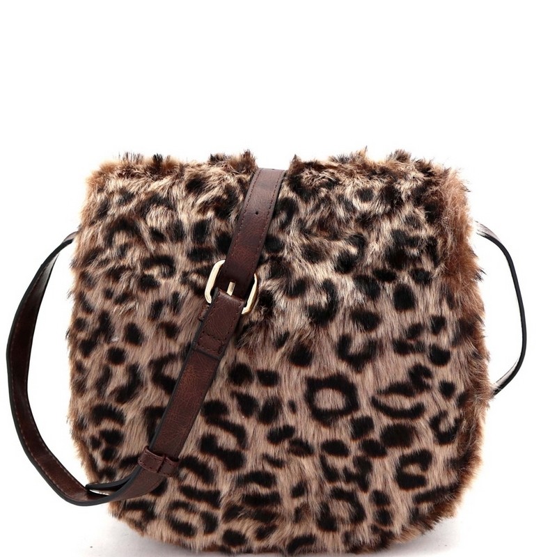 faux fur crossbody bag